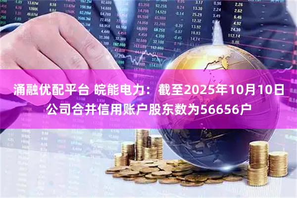 涌融优配平台 皖能电力：截至2025年10月10日公司合并信用账户股东数为56656户