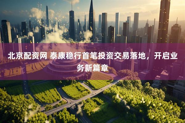 北京配资网 泰康稳行首笔投资交易落地，开启业务新篇章