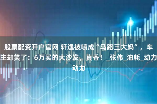 股票配资开户官网 轩逸被喷成“马路三大妈”，车主却笑了：6万买的大沙发，真香！_张伟_油耗_动力