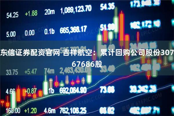东信证券配资官网 吉祥航空：累计回购公司股份30767686股